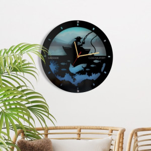 Zegar ścienny z twoją dedykacją dla wędkarza - Czas na ryby