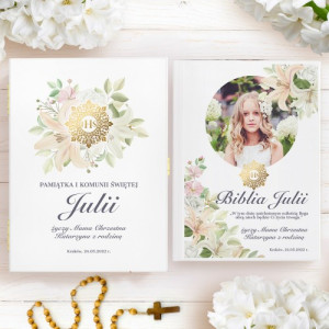 Biblia dla dzieci w drewnianym etui na komunię - Dzień natchniony