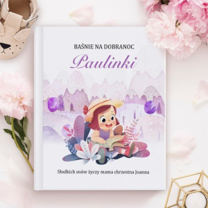 Księga baśni Kot w butach dla dzieci z nadrukiem - Na dobranoc