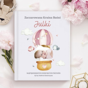 Księga baśni Kopciuszek dla dziewczynki z nadrukiem zdjęcia - Świat przygód