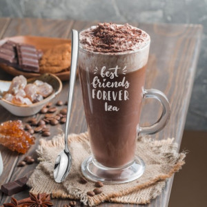 Szklanka do latte z grawerem dla przyjaciółki - Forever