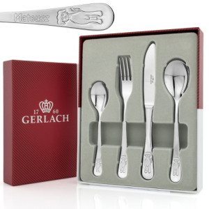 Sztućce dla dzieci Gerlach z grawerem - Bon Ton