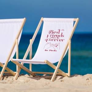 Leżak plażowy z nadrukiem dla przyjaciółki - Best friends