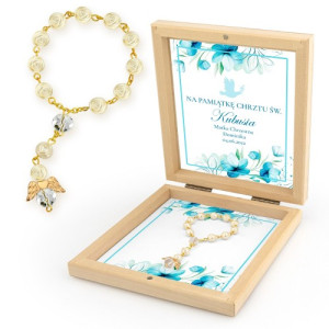 Dziesiątek różańca na chrzest dla chłopca - Gołąbek