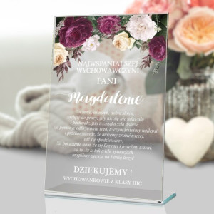 Statuetka z nadrukiem dla nauczycielki - Wdzięczność