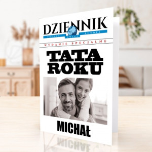 Kartka na dzień ojca ze zdjęciem - Tata roku