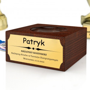 Podstawka pod piłkę z grawerem dla sportowca - Najlepszy strzelec