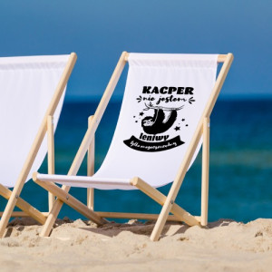 Leżak plażowy z nadrukiem dla niego - Energia leniwca