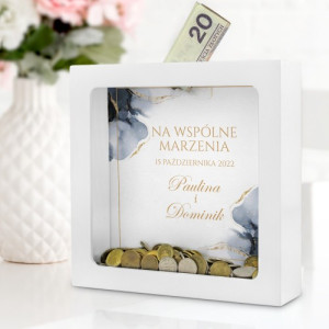Skarbonka z nadrukiem na ślub - Wspólne marzenia