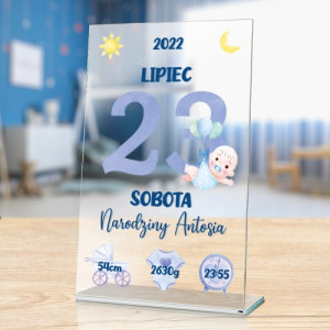 Statuetka metryczka na urodziny dziecka - Ten dzień