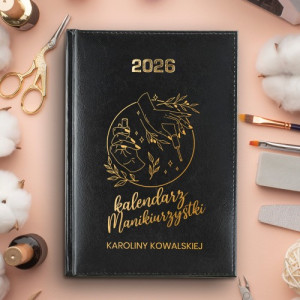 Kalendarz 2026 z nadrukiem dla stylistki paznokci - Manicure