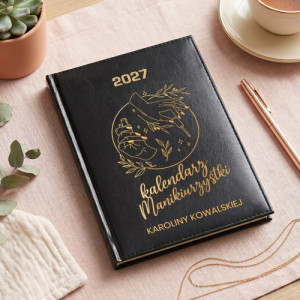 Kalendarz 2027 z nadrukiem dla stylistki paznokci - Manicure
