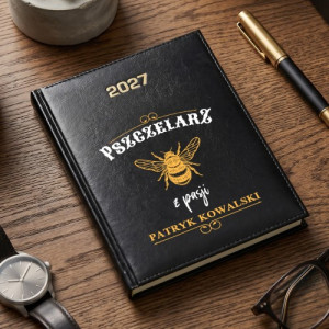 Kalendarz na 2027 z nadrukiem dla pszczelarza - Słodkie plany