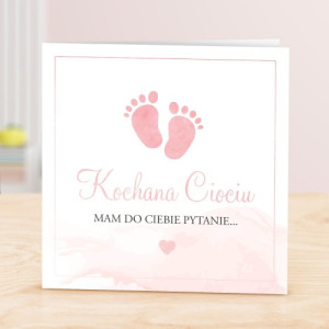 Kartka zdrapka dla matki chrzestnej - Kochana ciociu