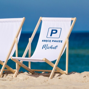 Leżak plażowy z nadrukiem dla kierowcy - Kręcę pauzę