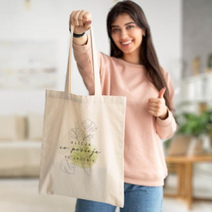 Torba bawełniana z nadrukiem dla ogrodniczki - Ręka do roślin