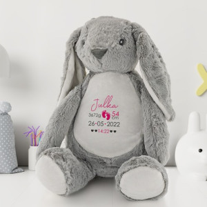 Maskotka królik z nadrukiem dla dziewczynki - Przytulanka