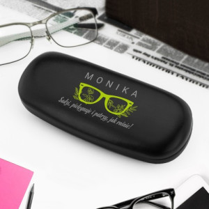Etui na okulary z nadrukiem dla ogrodniczki - Patrzy jak rośnie