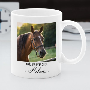 Kubek ze zdjęciem dla miłośnika koni - Przyjaciel z grzywą
