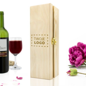 Skrzynka na wino z grawerem logo - Winnica