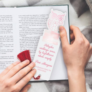 Zakładka do książki z nadrukiem dla nauczyciela - Sowa