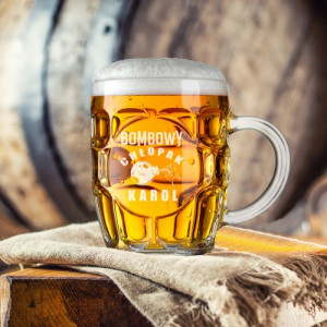 Kufel do piwa z grawerem dla chłopaka - Jesteś bombowy