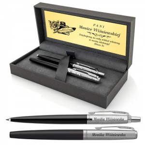 Pióro i długopis Parker z grawerem w etui dla nauczycielki - Atrament