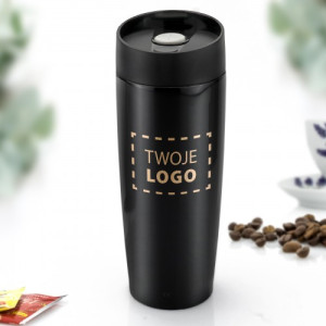 Kubek termiczny z grawerem logo - Aromatyczna arabica