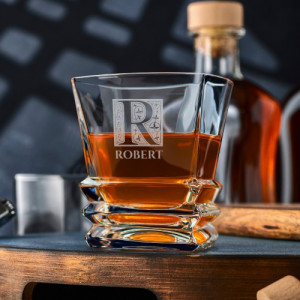 Szklanka do whisky Bohemia Rocky z grawerem - Rocky