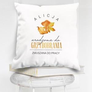 Poduszka z nadrukiem dla grzybiarza - Kurka