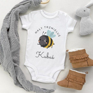 Body niemowlęce (r. 86) z nadrukiem imienia - Mały trzmieluś