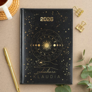 Kalendarz na 2026 z nadrukiem znaków zodiaku - Zodiakara