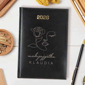 Kalendarz na 2026 z nadrukiem dla makijażystki - Line art