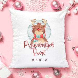 Poduszka z nadrukiem dla dziecka na święta - Przytulaśne Święta
