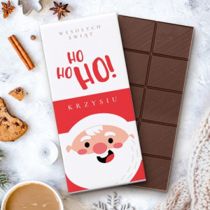 Czekolada personalizowana na święta dla niego - Ho ho ho!