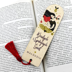 Zakładka do książki z nadrukiem dla niej na święta - Czas na lekturę