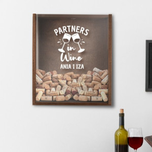 Pojemnik na korki od wina z nadrukiem - Partners in wine