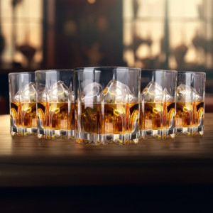 Szklanki do whisky Karat (6 szt.) dla konesera - Elegancja