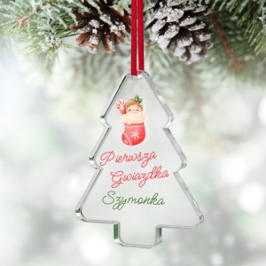 Zawieszka na choinkę z nadrukiem - Moja pierwsza gwiazdka