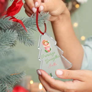 Zawieszka na choinkę z nadrukiem dla dziecka - Wspólne Święta