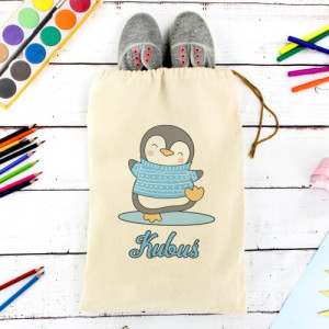 Worek na buty do przedszkola dla chłopca - Zimorodek