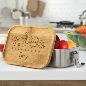 Śniadaniówka dla dzieci do szkoły z grawerem - Witaminki