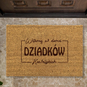 Wycieraczka pod drzwi z grawerem dla dziadków - Witamy u dziadków