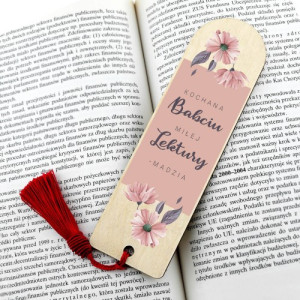 Zakładka do książki z nadrukiem dla babci - Miłej lektury