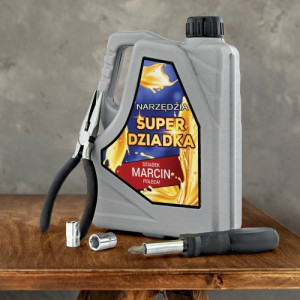 Zestaw narzędzi kanister dla dziadka - Złota rączka