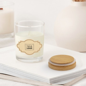 Świeca sojowa zapachowa z nadrukiem logo - Pachnidło