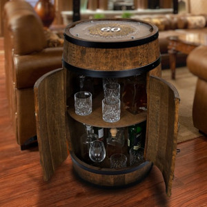 Barek beczka drewniana na alkohol na 60 urodziny - Wiekowy