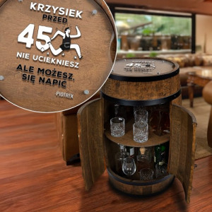 Barek beczka drewniana na alkohol dla niego - Nie uciekaj