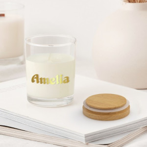 Świeca sojowa zapachowa z nadrukiem - Imienniczka