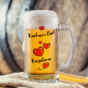Kufel do piwa z nadrukiem dla męża - Kocham Cię!